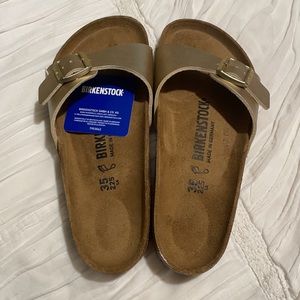 Gold Madrid Birkenstock Sandal 35 Regular Width